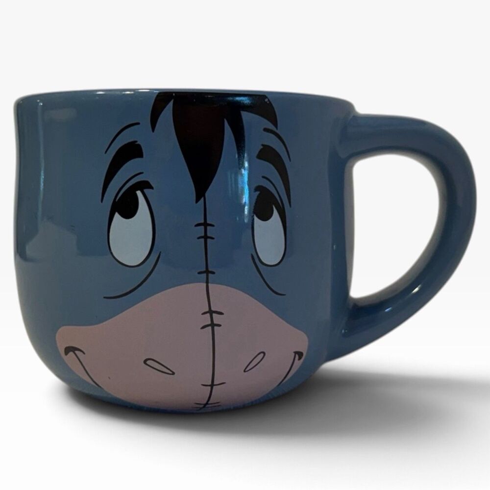 Disney Store Eeyore Oversized Mug Winnie the Pooh Blue Ceramic 18 Oz Coffee Cup